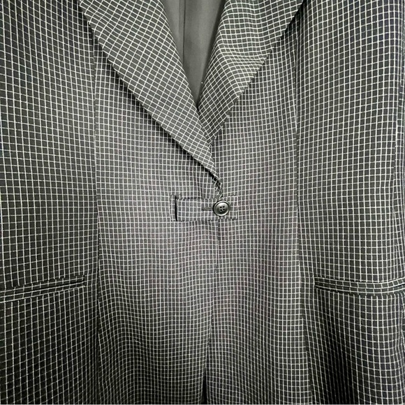 Armani Collezioni Black & White Strip/Grid Blazer - Picture 7 of 10